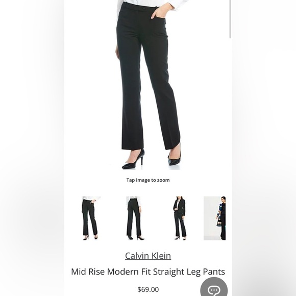 Calvin Klein Modern Fit Petite Dress Pants - Picture 7 of 7